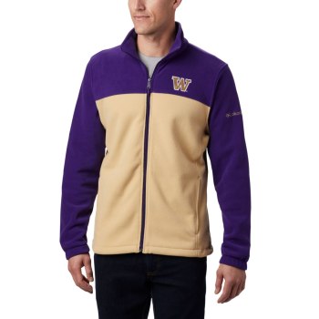 Columbia Jas Heren, Collegiate Flanker III Fleece - Washington Paars Bruin, 34ZVMCBPN